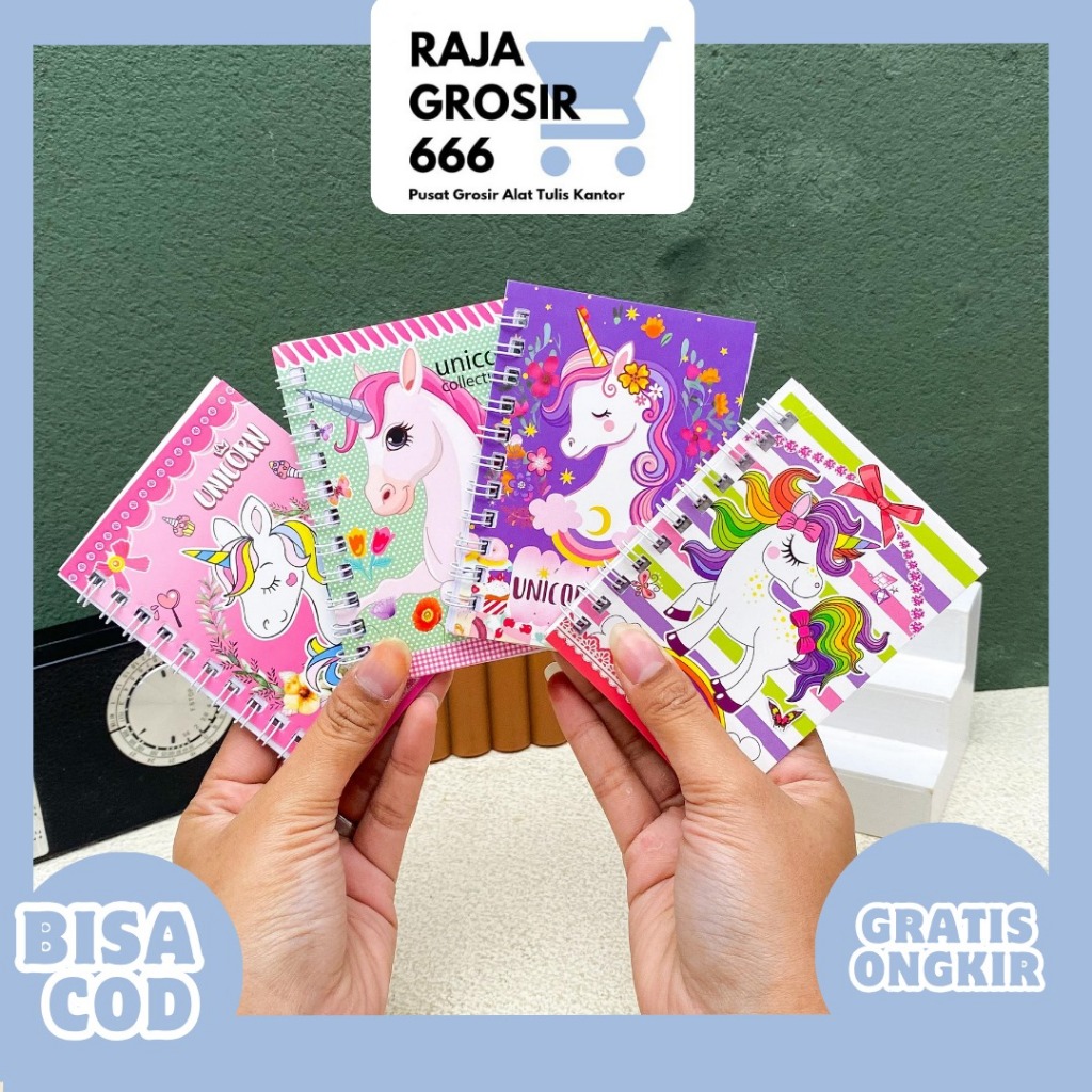 

BUKU BINDER SPIRAL A7 UNICORN 1 RENCENG ISI 4 PCS BK-1948 NOTEBOOK BUKU TULIS DIARY SPIRAL MURAH PAKET LUCU IMUT