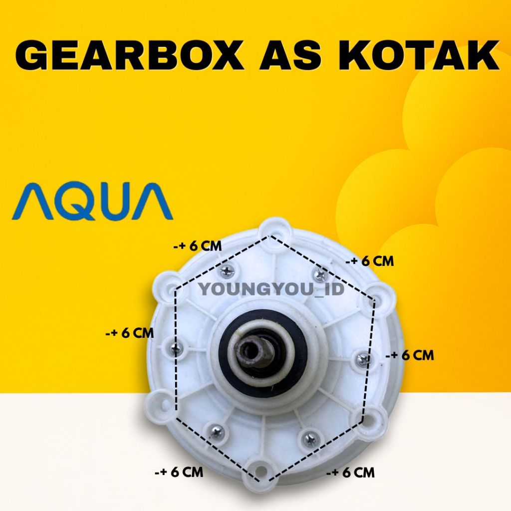 GEARBOX MESIN CUCI AQUA AS KOTAK / GERBOX MESIN CUCI AQUA 2 TABUNG