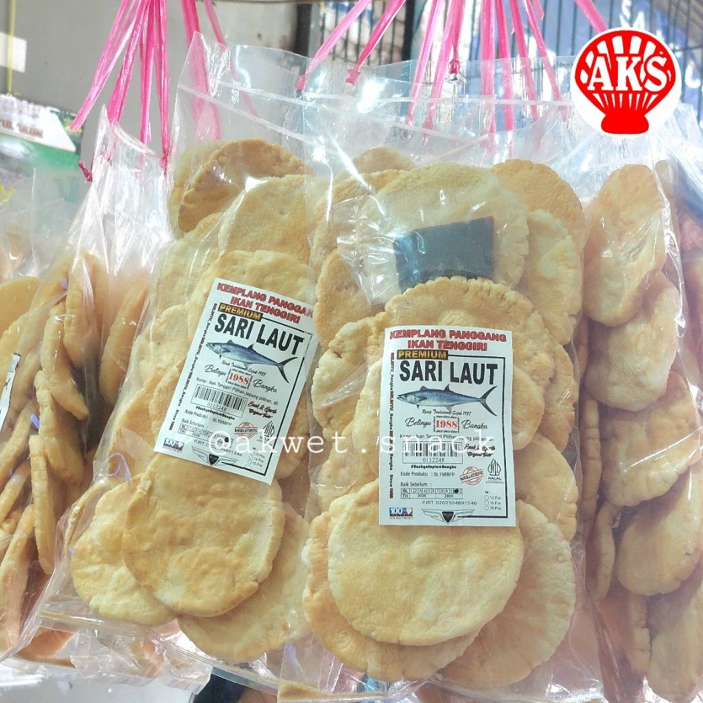 

Kemplang Panggang Belinyu Super cap Sari Laut makanan khas Bangka Akwet Snack