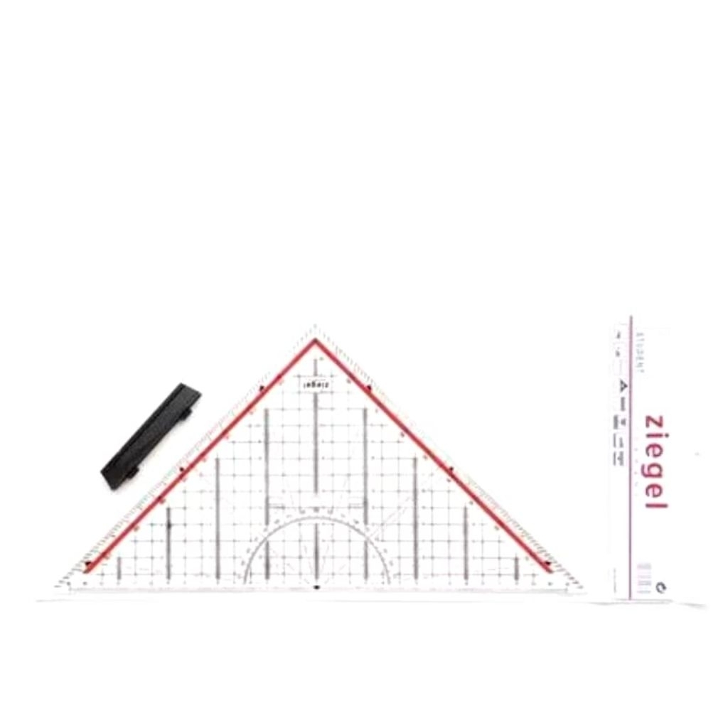

ZIEGEL TRIANGLE RULER PENGGARIS GARISAN SEGITIGA DENGAN PEGANGAN