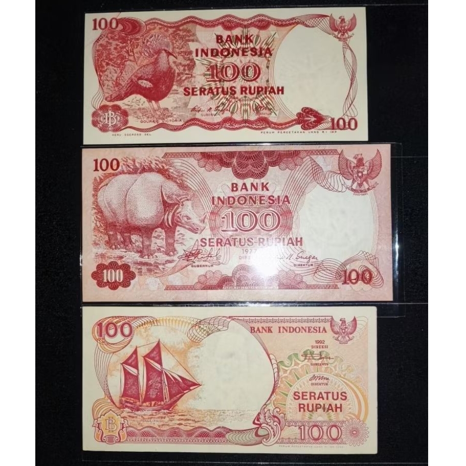 Set Uang Kuno Indonesia Variasi 100 Rupiah | UNC | Gress
