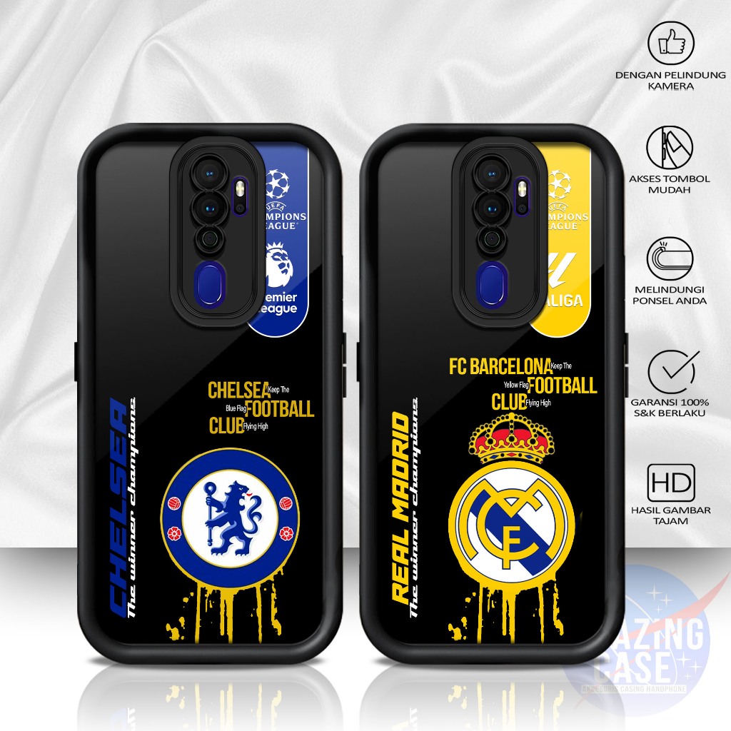 Case Premium Compatible For OPPO A5 2020 A9 2020  Motif FTBLL Casing Softcase Glossy Anti Jamur