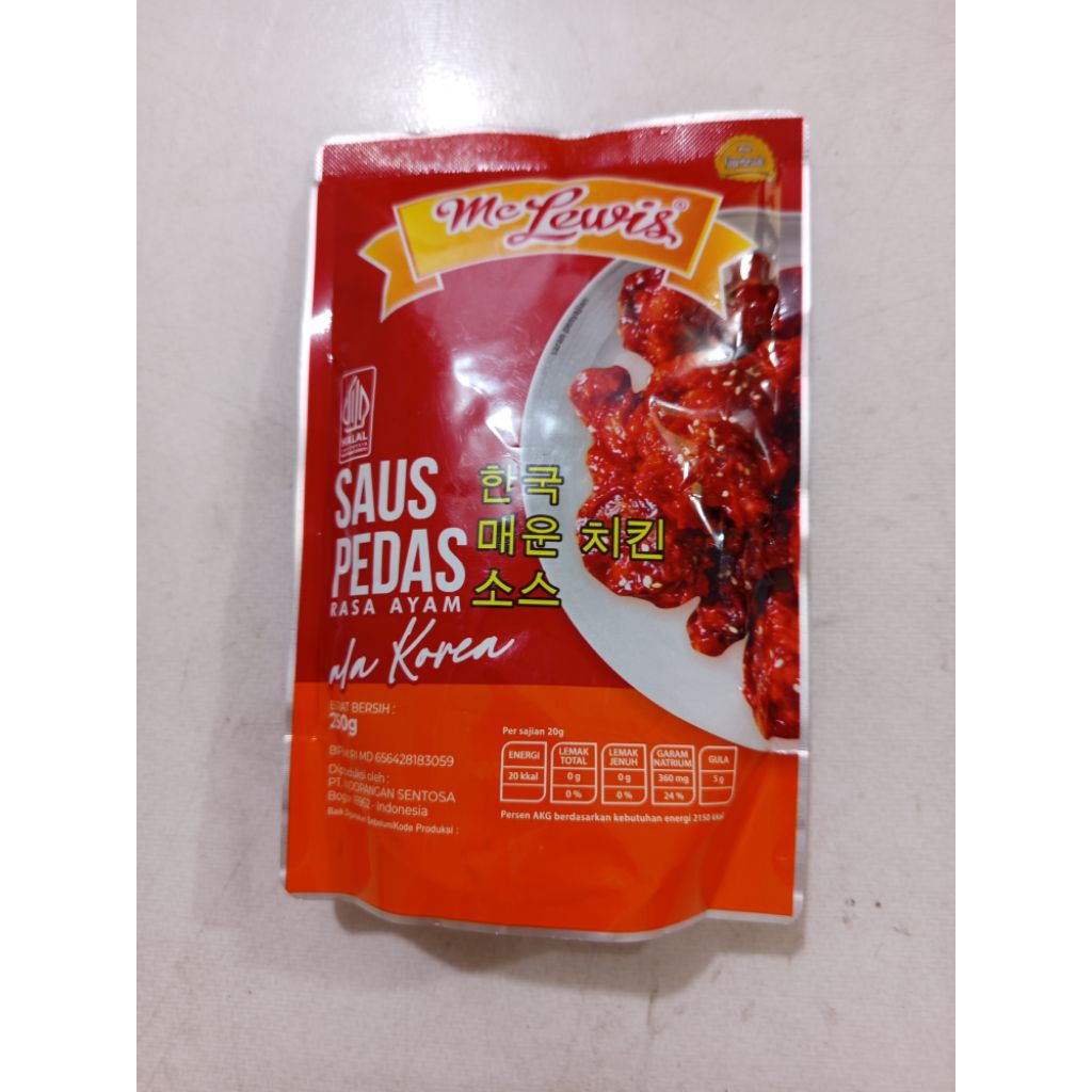 

MC LEWIS saus pedas ayam ala korea 250gram