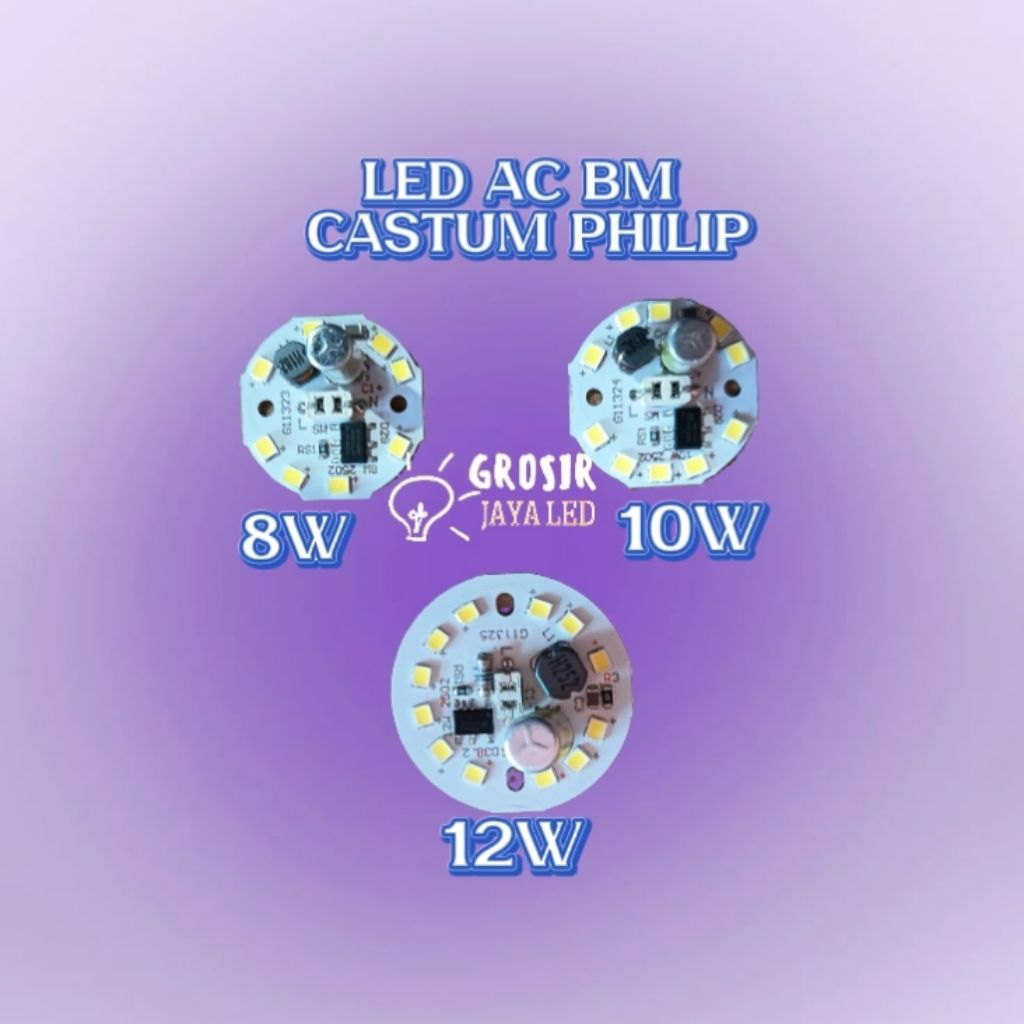(TERBAIK) PCB LED BM CASTUM/ PENGGANTI PHILIPS LEHER KECIL