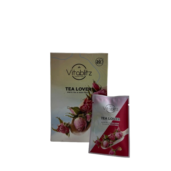 

Teh Celup Detox Alami Vitablitz Tea Lover Kombinasi White Tea & Pucuk Mawar, Aman Tanpa Gula