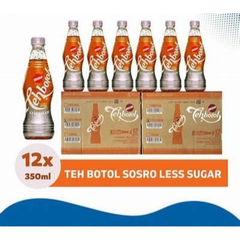 

Teh Botol Sosro Pet 350ml Aseptic Less Sugar 1dus isi 12pcs