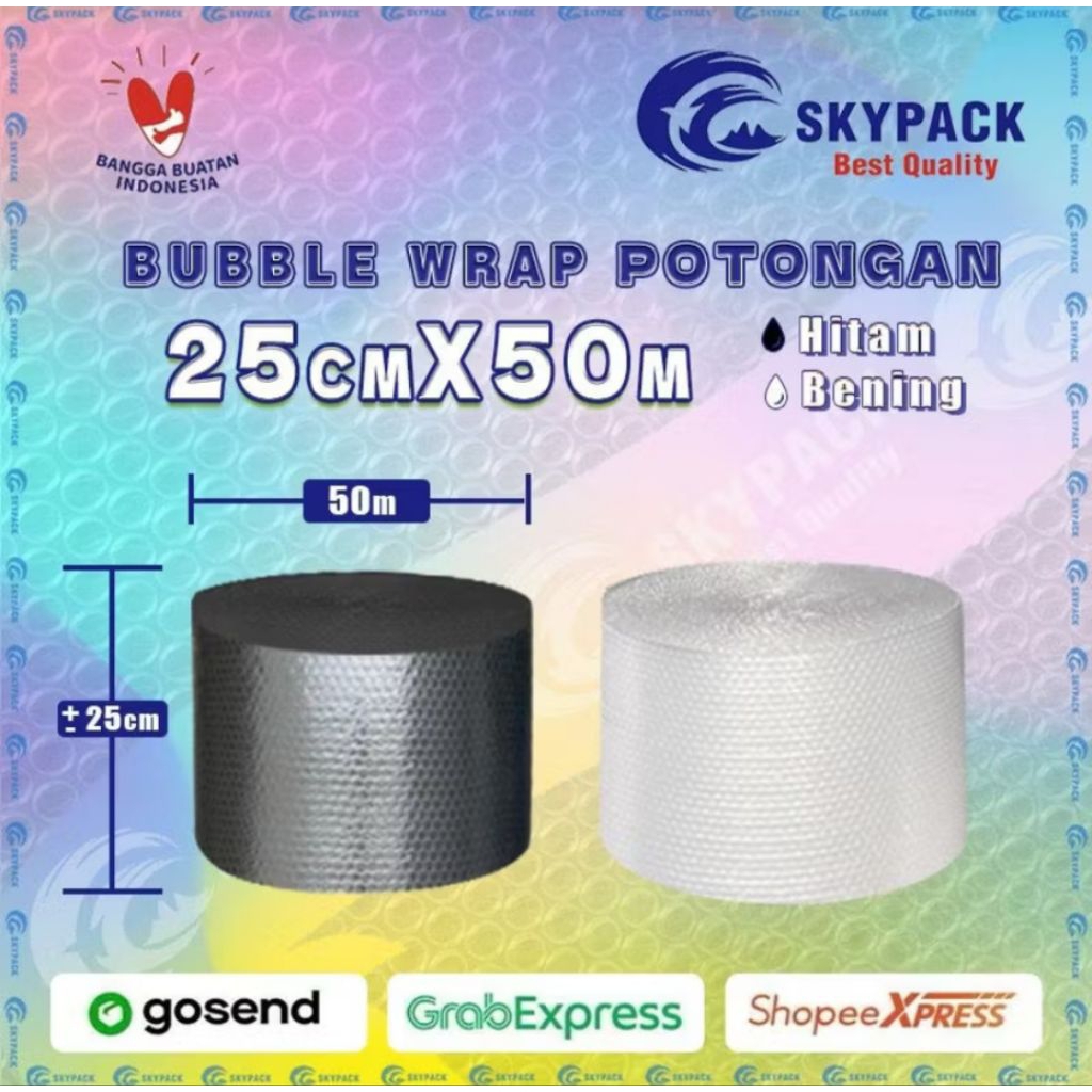 

Q (Q15) BUBBLE WARP KUALITAS SEDANG UKURAN 25 CM X 50 M