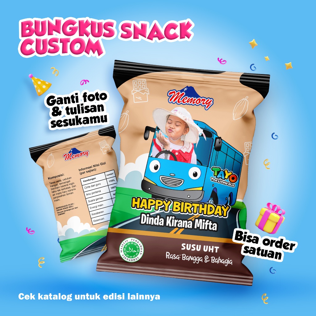 

Bungkus Snack Custom SUSU CIMORY | Kado Wisuda, Ulang Tahun, Wedding | Bungkus Hampers kado custom