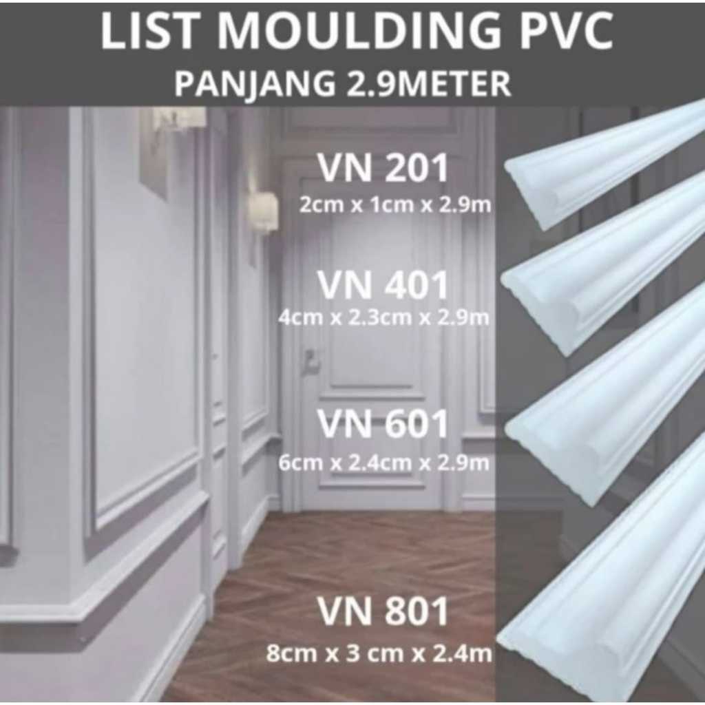 LIST MOULDING PVC / WALL MOULDING PVC / DECORASI DINDING