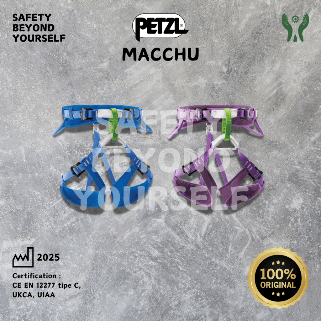 MACCHU PETZL Sit Harness Kids for Adventure Park / Outbound untuk Anak (Max 40 Kg) - untuk Keselamat
