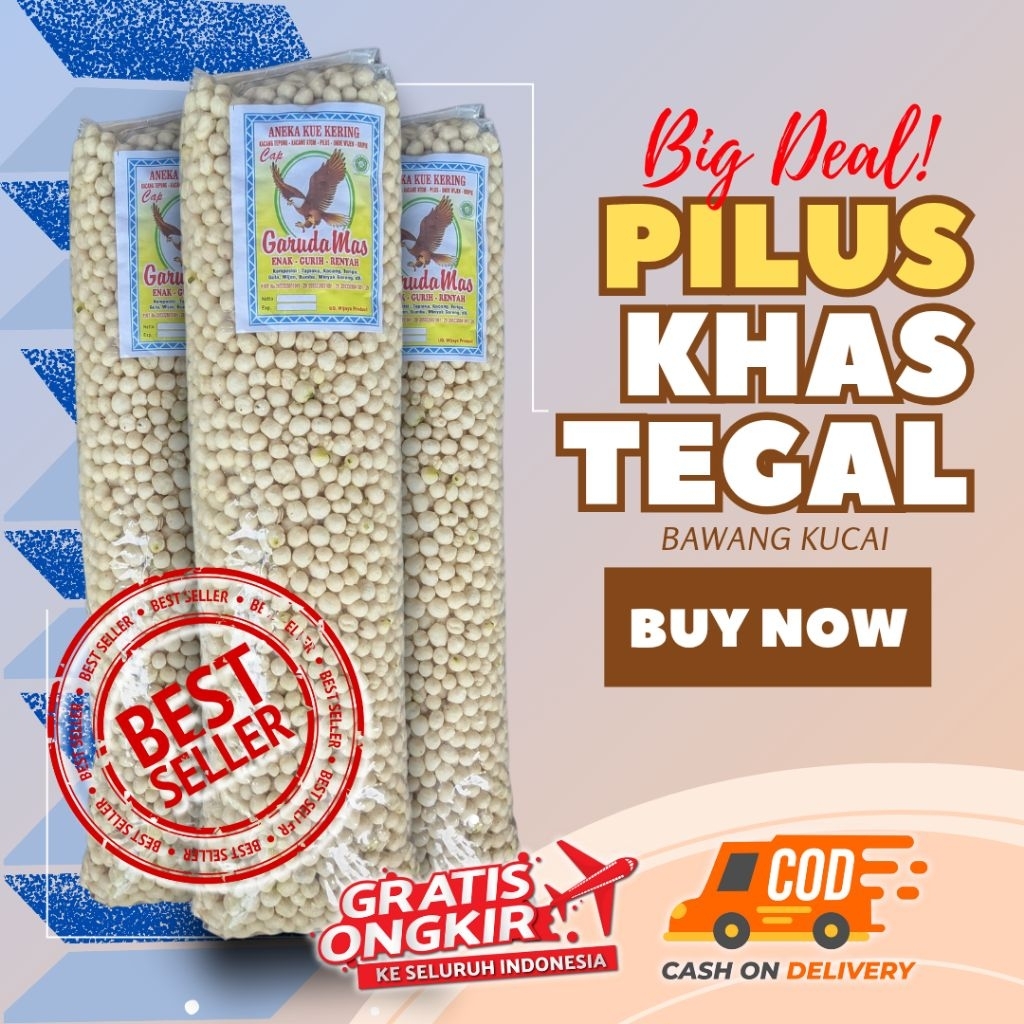 

Pilus kletuk khas TEGAL bawang kucai isi 1kg pilus garuda