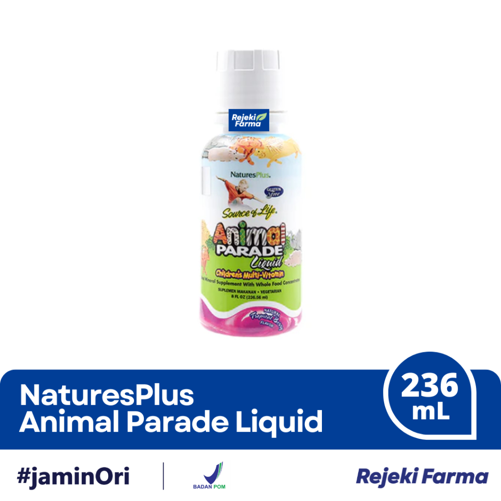 [BPOM] Natures Plus Animal Parade Liquid 236 ml - NaturesPlus Source Of Life Gluten Free Childrens M