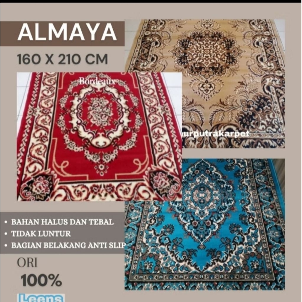 KARPET PERMADANI ALMAYA / MODERNO 160 X 210 CM BAHAN TEBAL