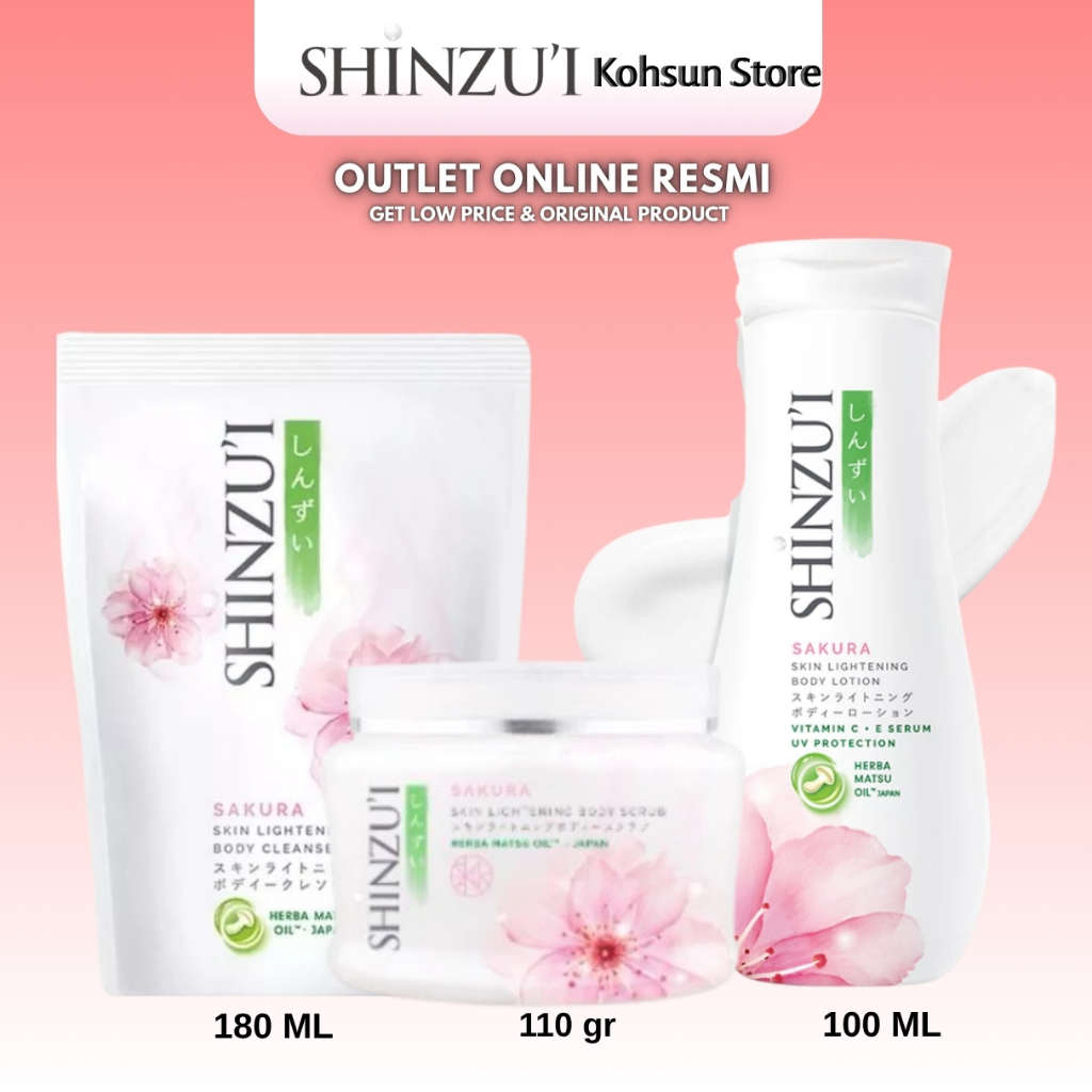 SHINZUI HEMAT 3in1 Paket Perawatan Tubuh 3in1 - Sabun Mandi 180ml, Lotion 100ml, Scrub 100gr 3in1 - 