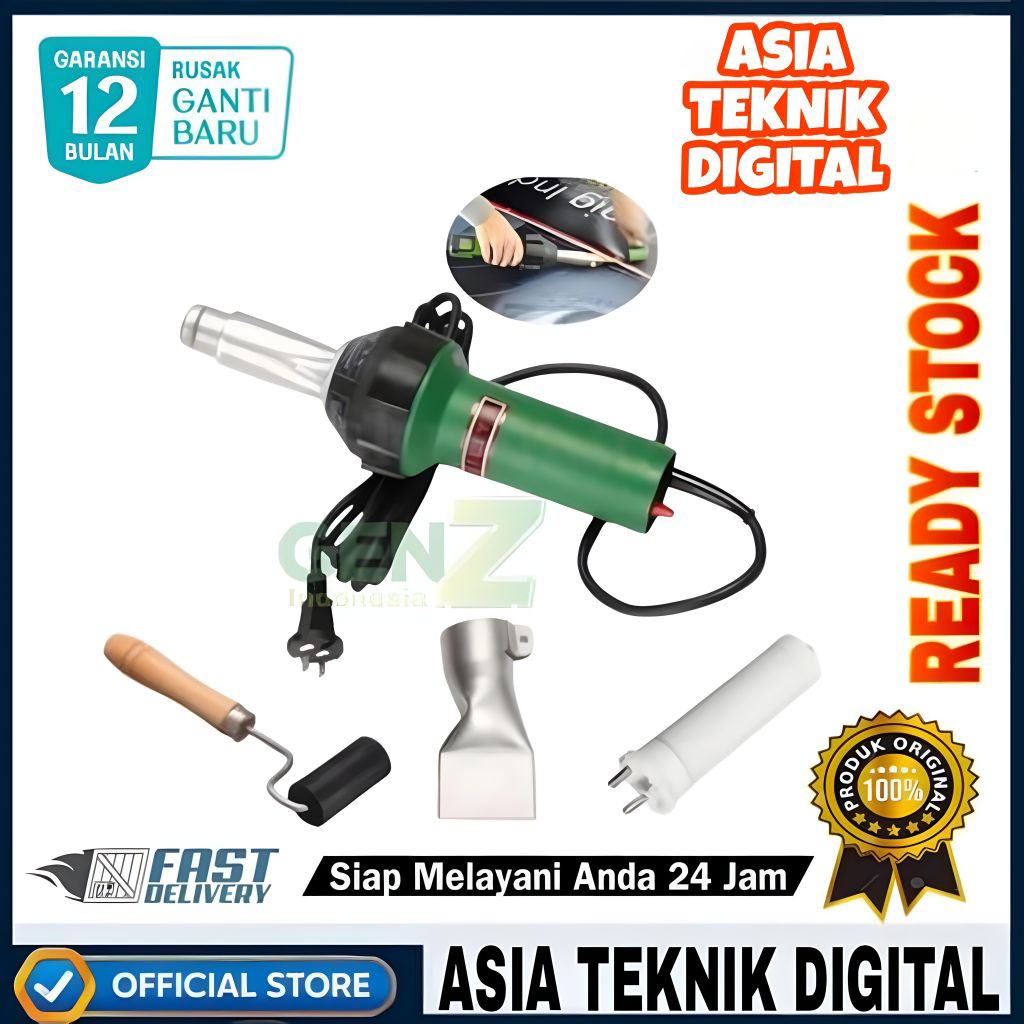 Hot Air Torch Plastic Welding Gun Welder 220V 1600W