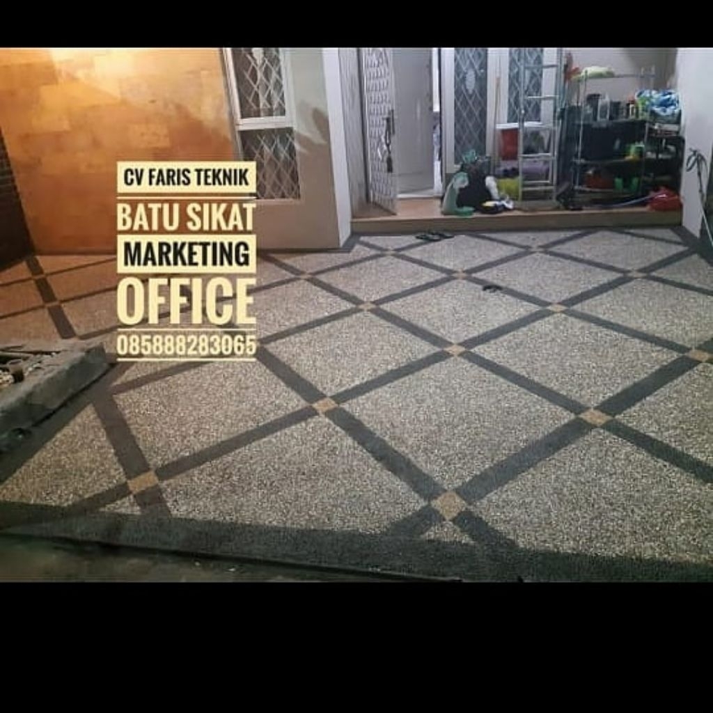 carport batu koral sikat