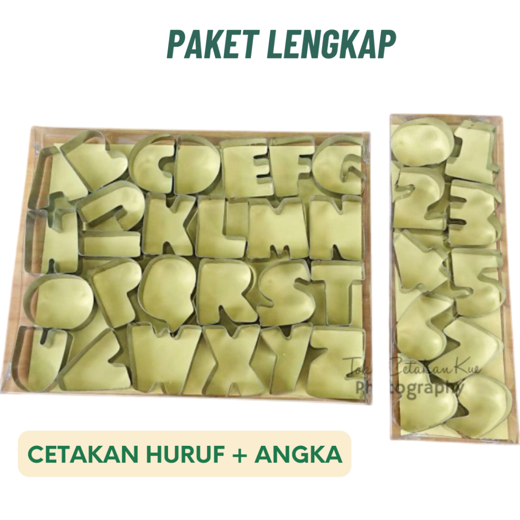 Murah (Paket Lengkap) Cetakan Wortel Huruf + Angka  // Cetakan Hiasan Tumpeng/Cetakan Kue Nugget