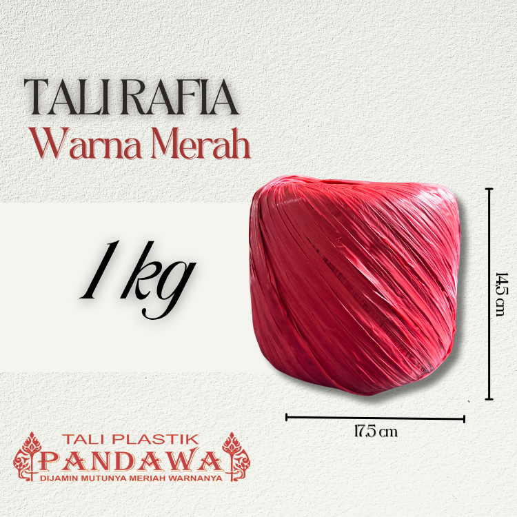 

Tali Rafia Pandawa 1 Kg | Warna Merah, Biru, Hijau, Kuning | Tali Rafia Dof