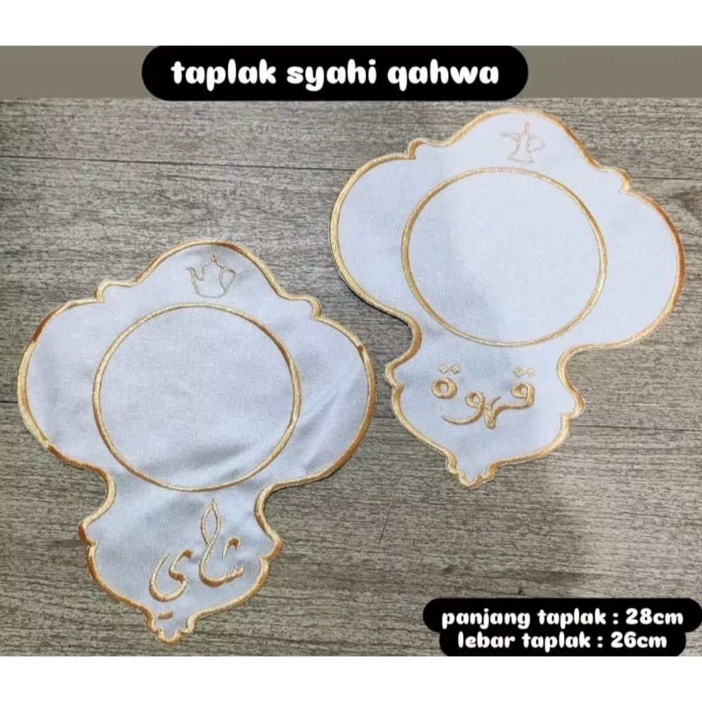 taplak termos syahi qohwa / set taplak mini untuk alas termos syahi qahwa