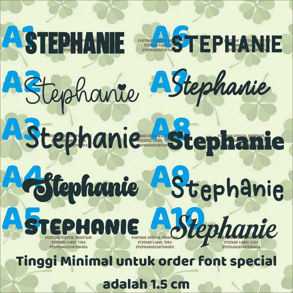 

Cutting Sticker Nama REFLEKTIF YELLOW NEON, STABILLO DAN WARNA LAIN CUSTOM dan MURAH