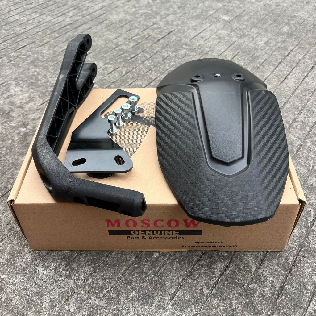 MUDGUARD SPAKBOR MOTOR MUDGUARD SPAKBOR BAN BELAKANG PELINDUNG PENAHAN LUMPUR MODEL KARBON ORIGINAL 