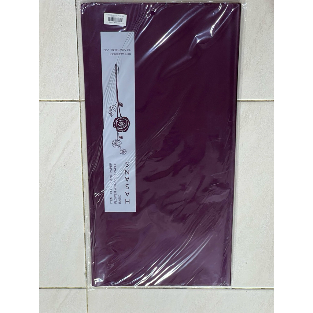 

Kertas Buket Cellophane (58x58cm )/ CELLOPHANE PAPER 100 persen Waterproof / FLOWE WRAPPING PAPER