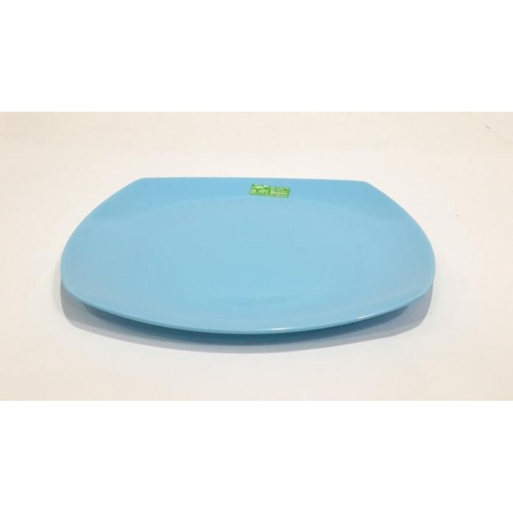 Piring Melamin kotak 9 inc biru tosca Golden