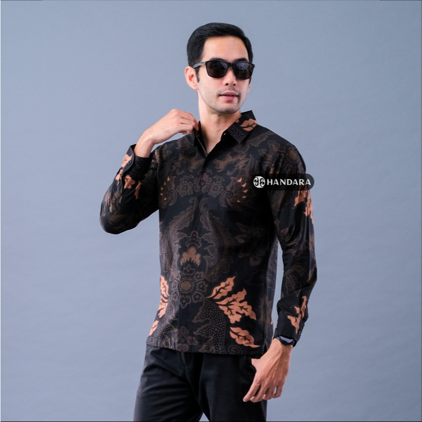 Batik Handara - Bhremasta Coklat Kemeja Pria Furing Erro