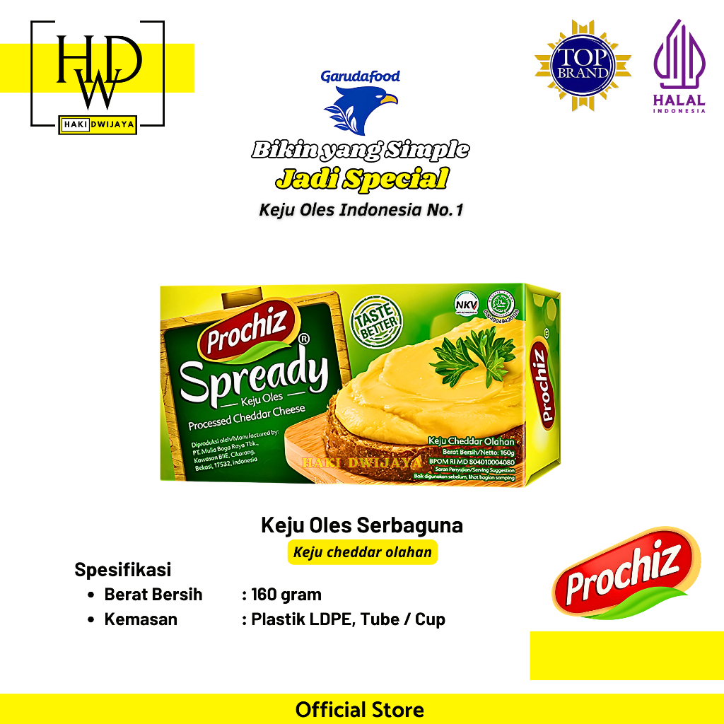 

[160 gram] Prochiz Keju Spready / Keju Oles