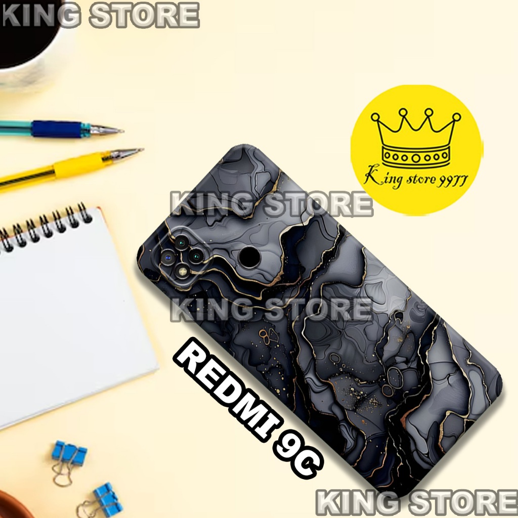 (KS23)  Softcase karet untuk REDMI 9C Motif gambar karakter Marble/casing REDMI 9C terbaru/kesing hp