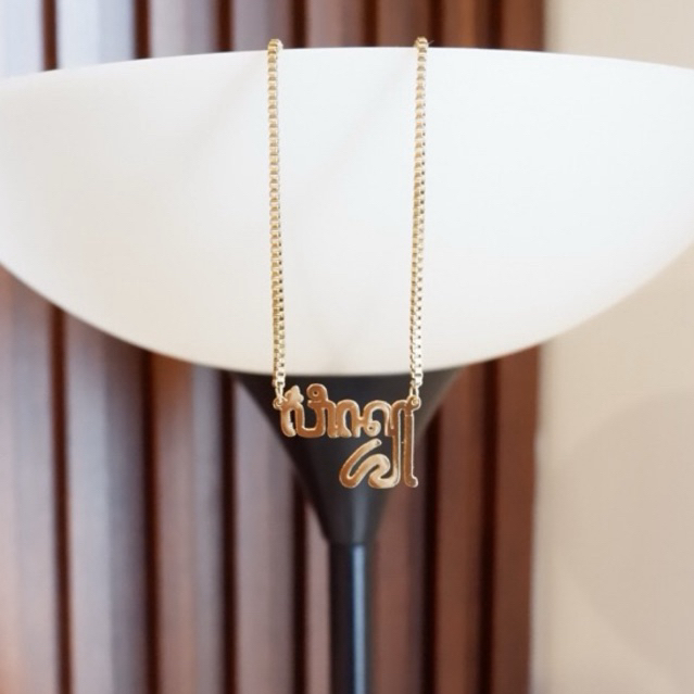 Kalung Nama Titanium Aksara Jawa