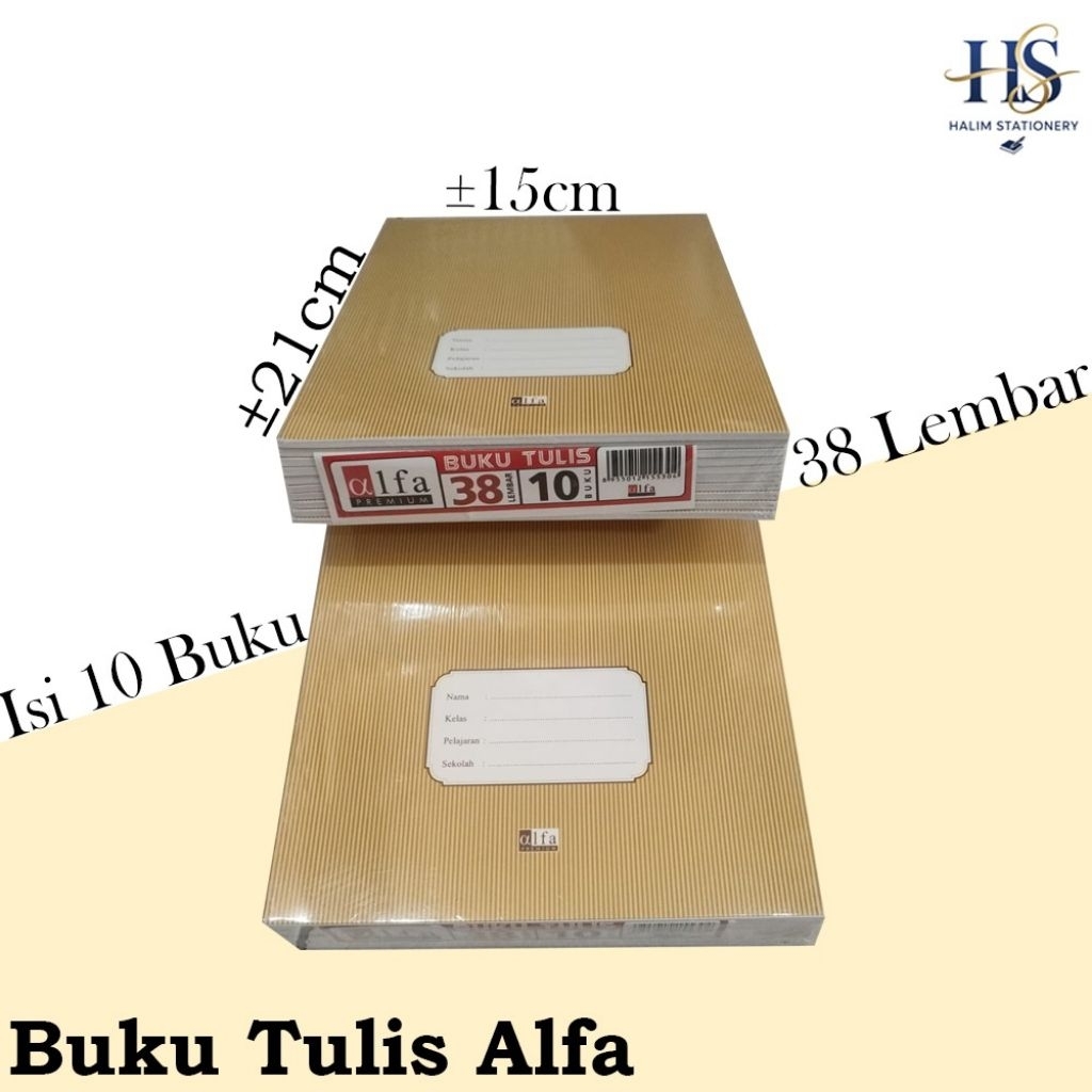 

Buku Tulis Alfa 38 Lembar Craff Isi 10 Buku - Alat Tulis Kantor/ATK Murah Medan