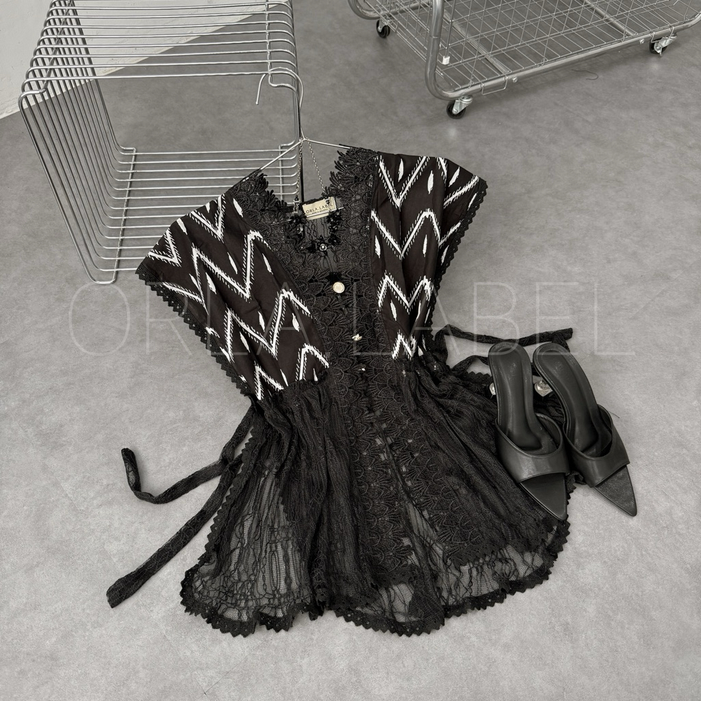 (READYSTOCK) Eva BATIK vest / vest tenun / vest batik / outer tenun / outer kerja / outer kondangan