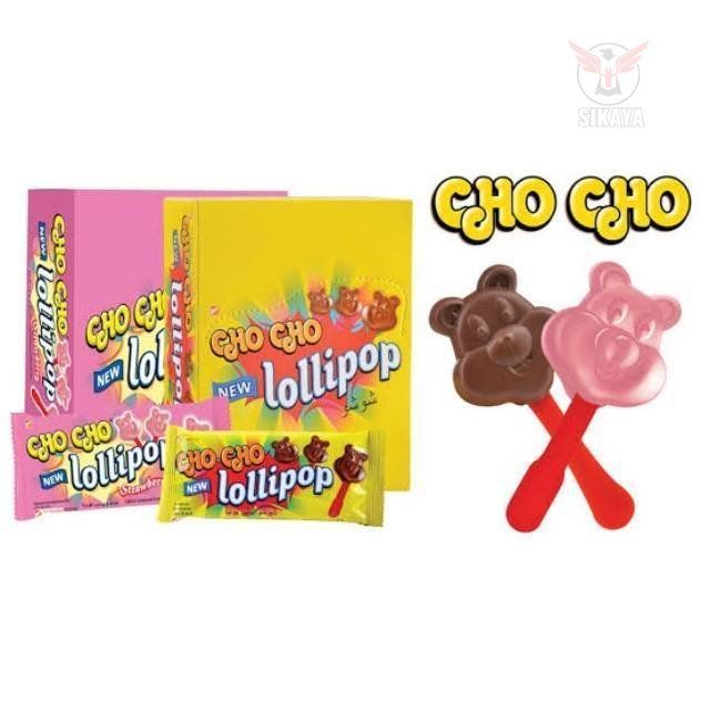 

CHOCHO LOLLIPOP / Cho Cho Stick Lollipop Coklat Box isi 24 pcs @8 gr