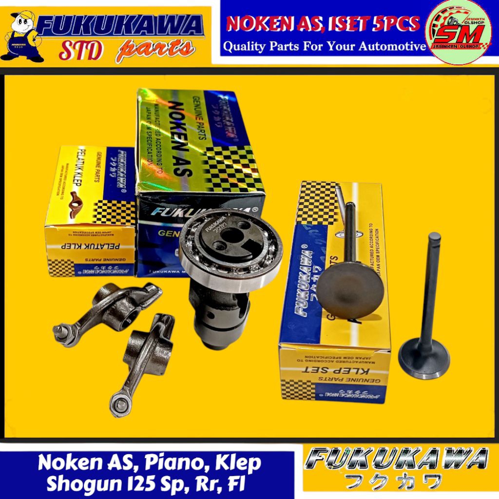Noken As ,Pelatuk, Payung Klep 1Set 5Pcs Shogun 125 Sp, Shogun 125 Fl Fukukawa