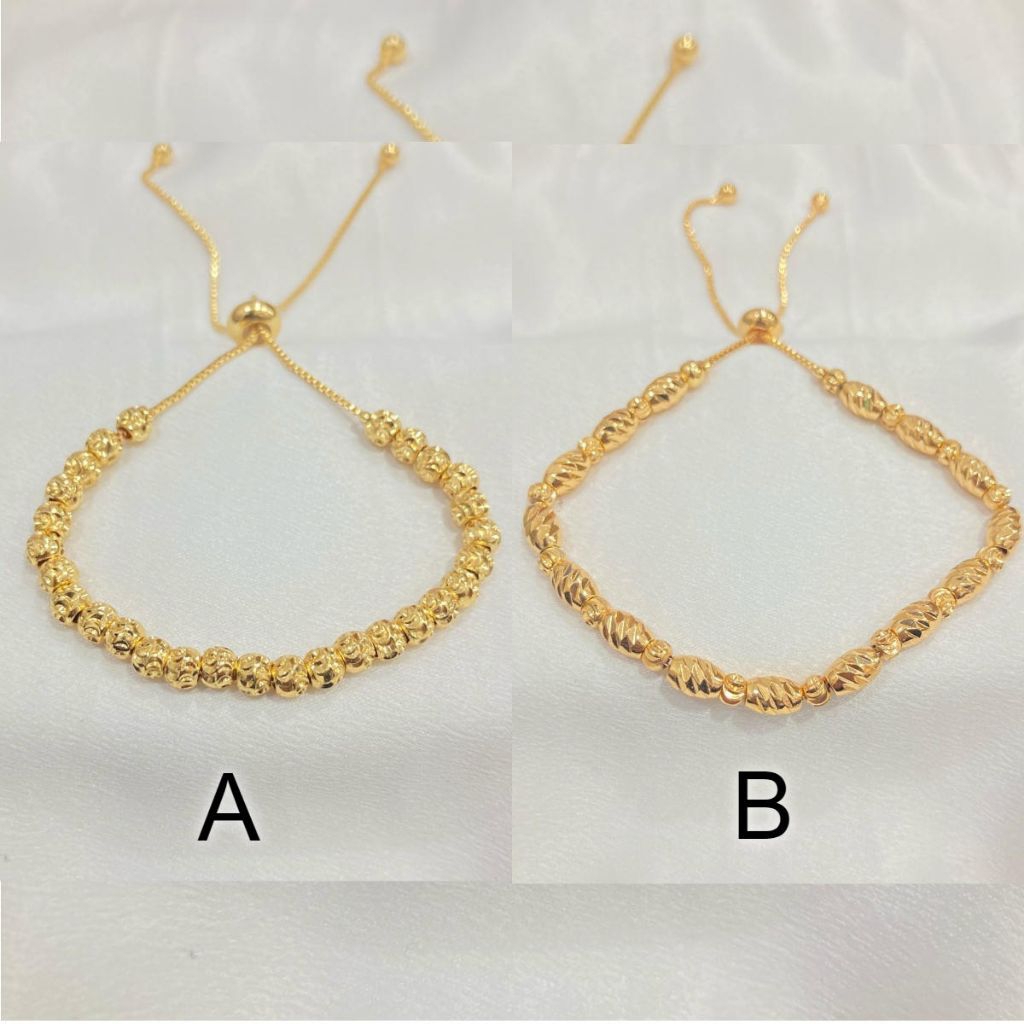 Gelang Serut lapis Emas ukir bola