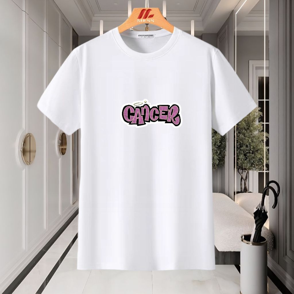 [HOT] Kaos Distro Pria/Wanita Zodiak CANCER Kaos Oblong Pria Lengan Pendek Baju Oblong Pria Katun