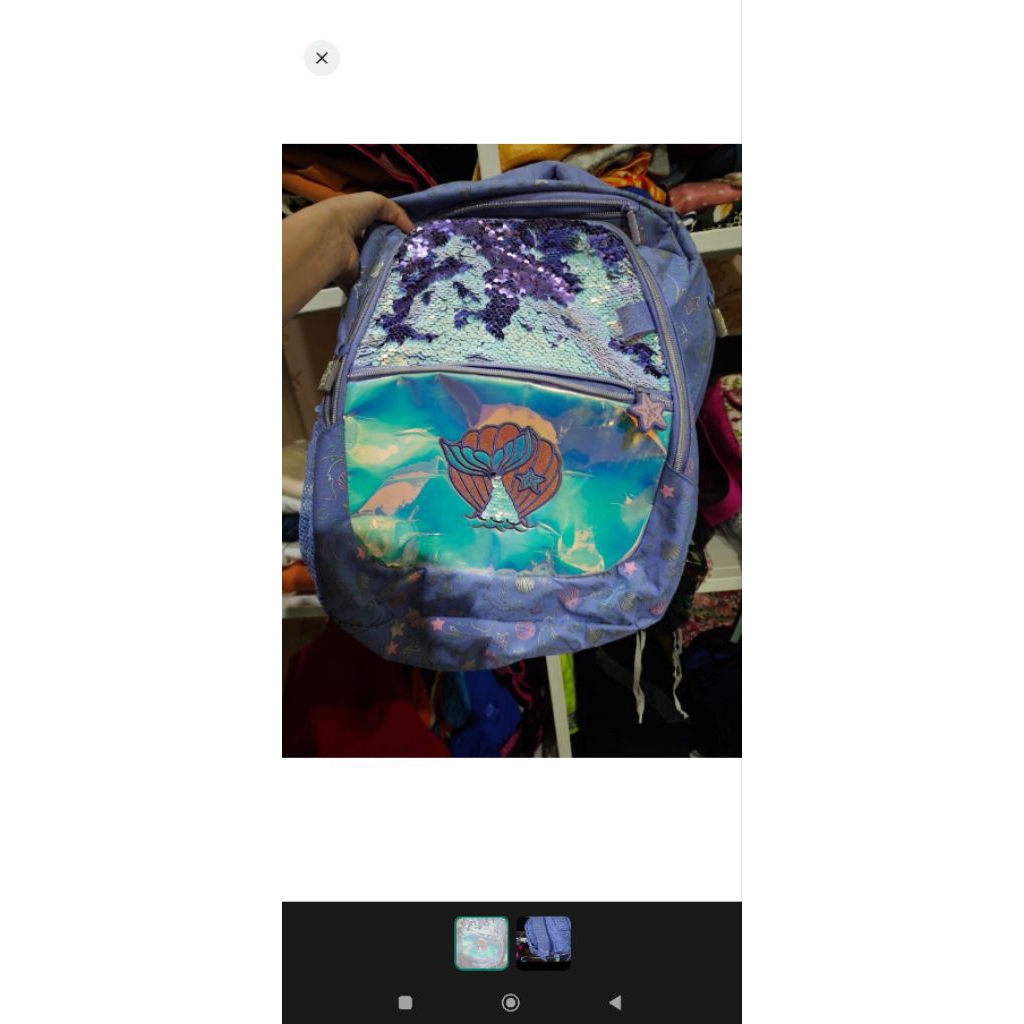 (PRELOVED PRIBADI) TAS RANSEL BACKPACK MERMAID SMIGGLE