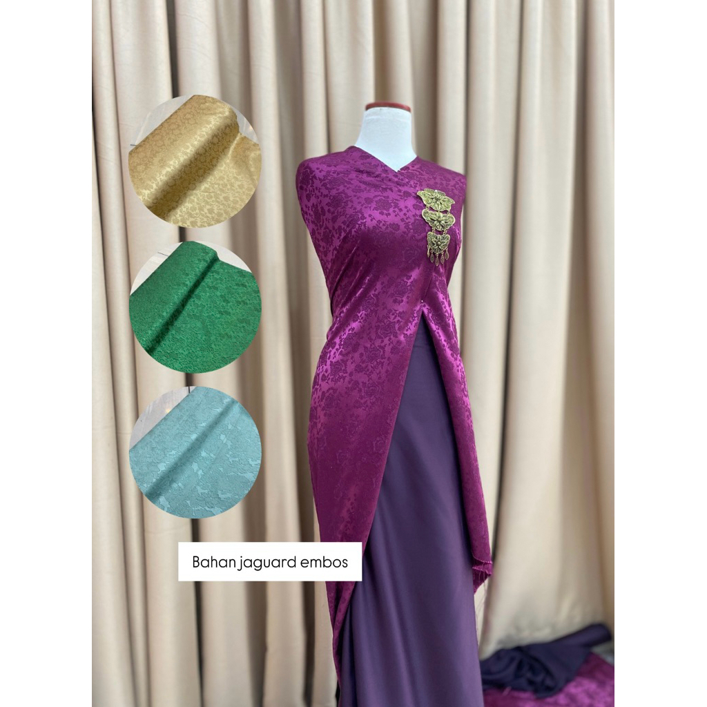 bahan jaguard / jaguard embos / kain jaguard / kain jakat / gaun jaguard