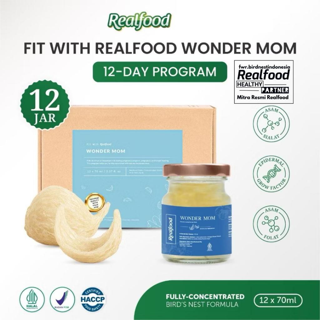Realfood Wonder Mom 12 Jar Original Realfood - Minuman sarang burung walet Realfood Indonesia
