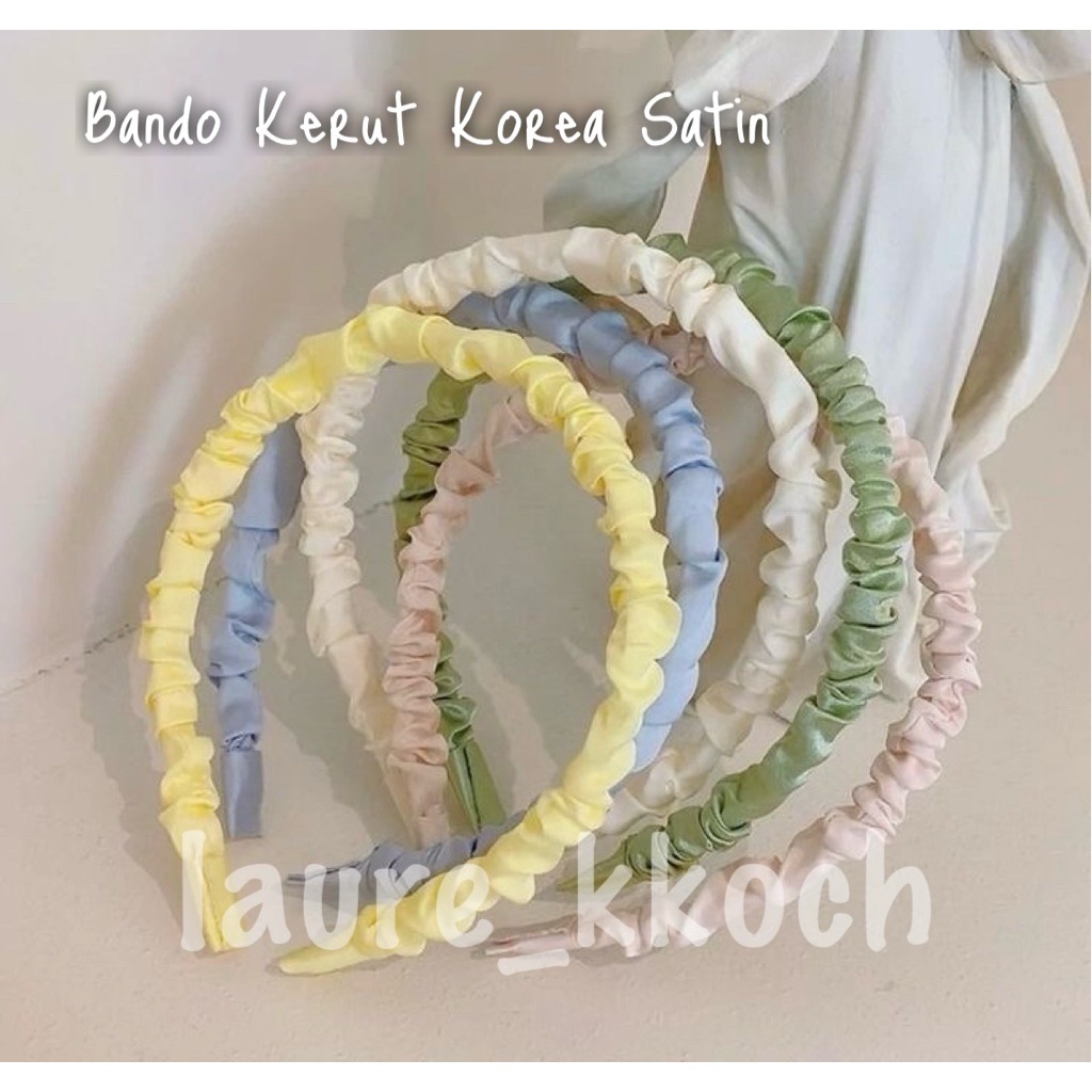 Bando Korea Kerut/ Bando Korea Kerut Satin viral