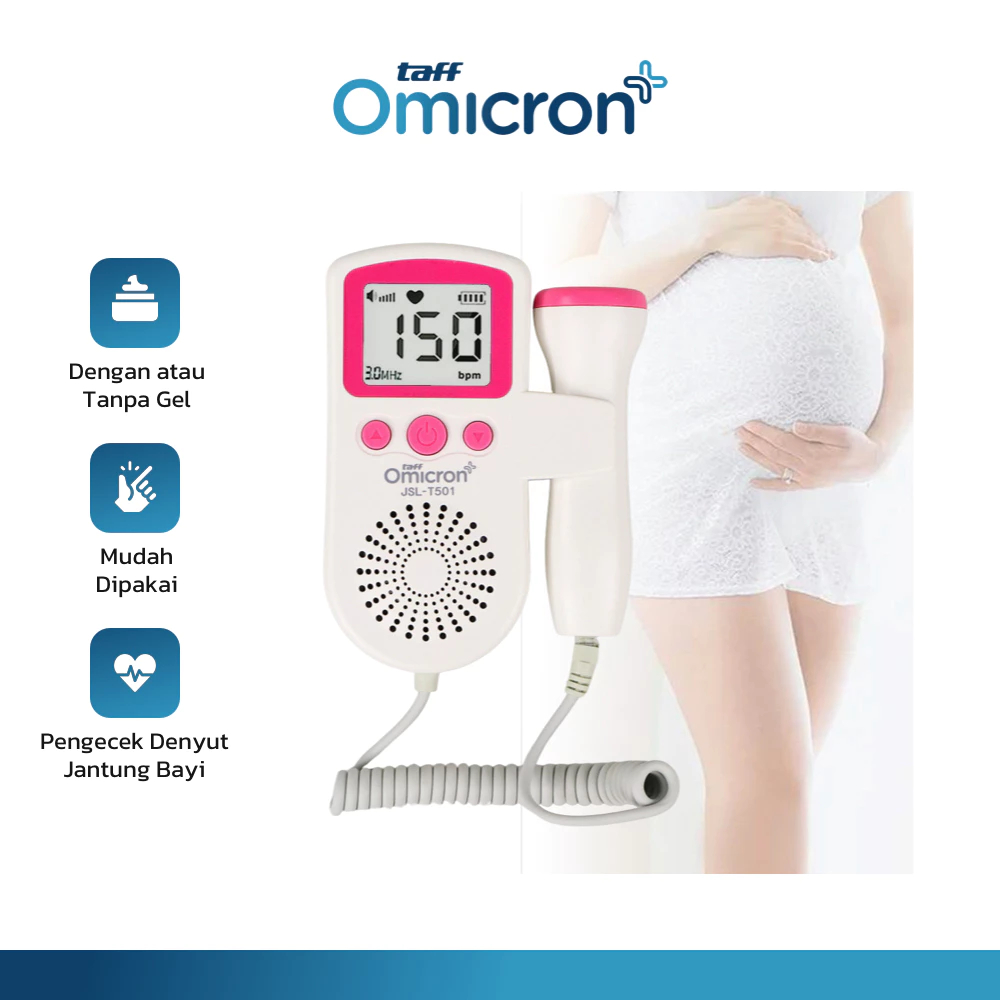 TaffOmicron Deteksi Jantung Janin Bayi Fetal Doppler - Deteksi Detak Jantung Janin Bayi Fetal Dopple