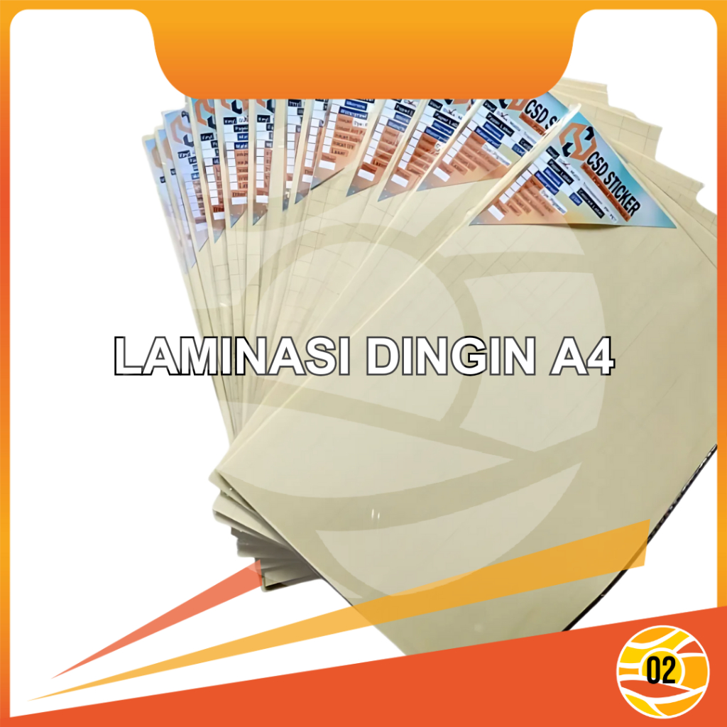 

Laminasi Dingin A4 Gloss - Doff/Matte Plastik Lapisan Pelindung Hasil Print agar Tahan Gores - 100 Lembar