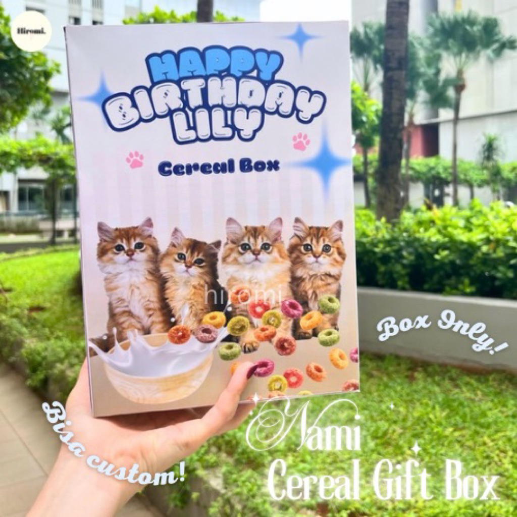 

Nami Custom Cereal Gift Box Kucing (BOX ONLY) - (HIROMI.)