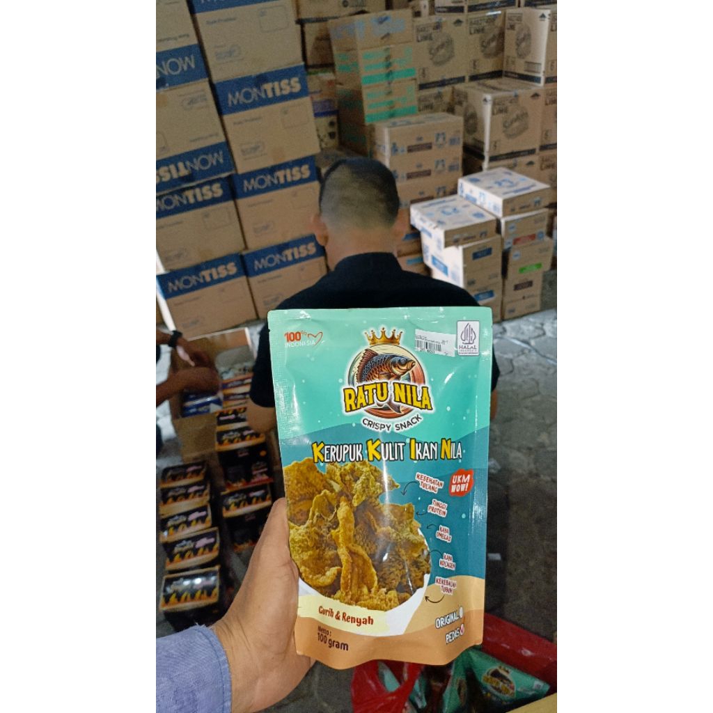

kerupuk kulit ikan nila /Ratu Nila