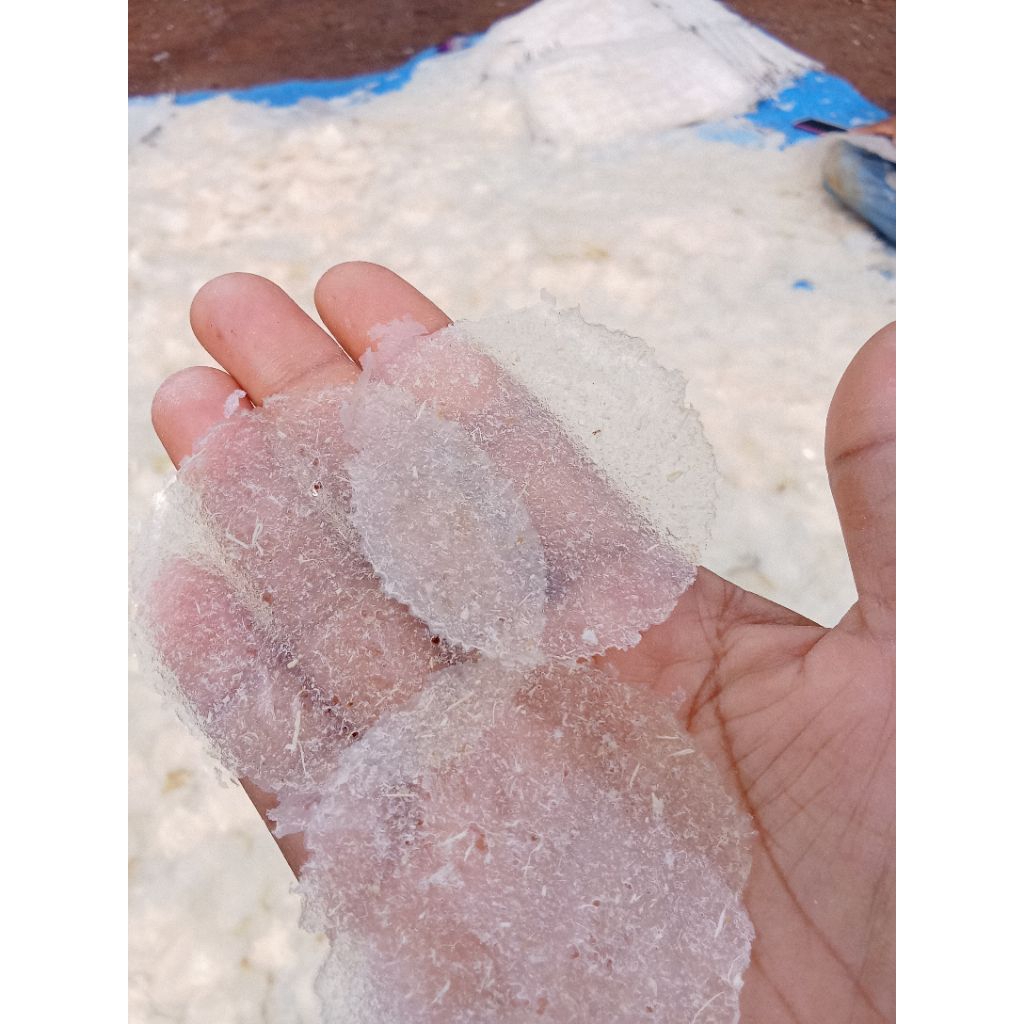 keripik kaca mentah kiloan 4 kg koin/ kering  tipis renyah  bisa COD