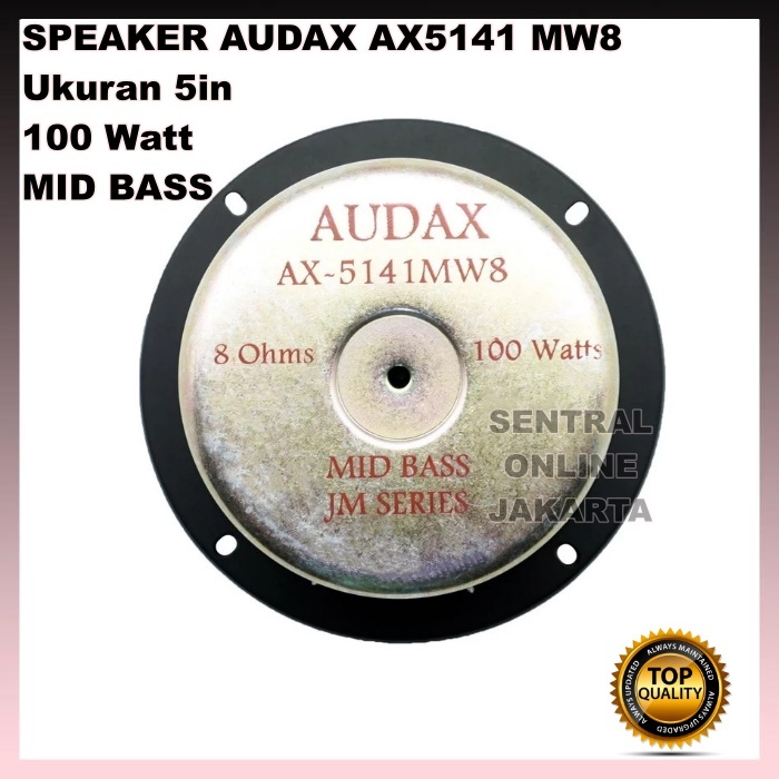 SPEAKER AUDAX AX5141 MW8 5inch AUDAX 5 inch SERIES MID LOW AX 5141 MW8 100 WATT ORIGINAL AUDAX INDON