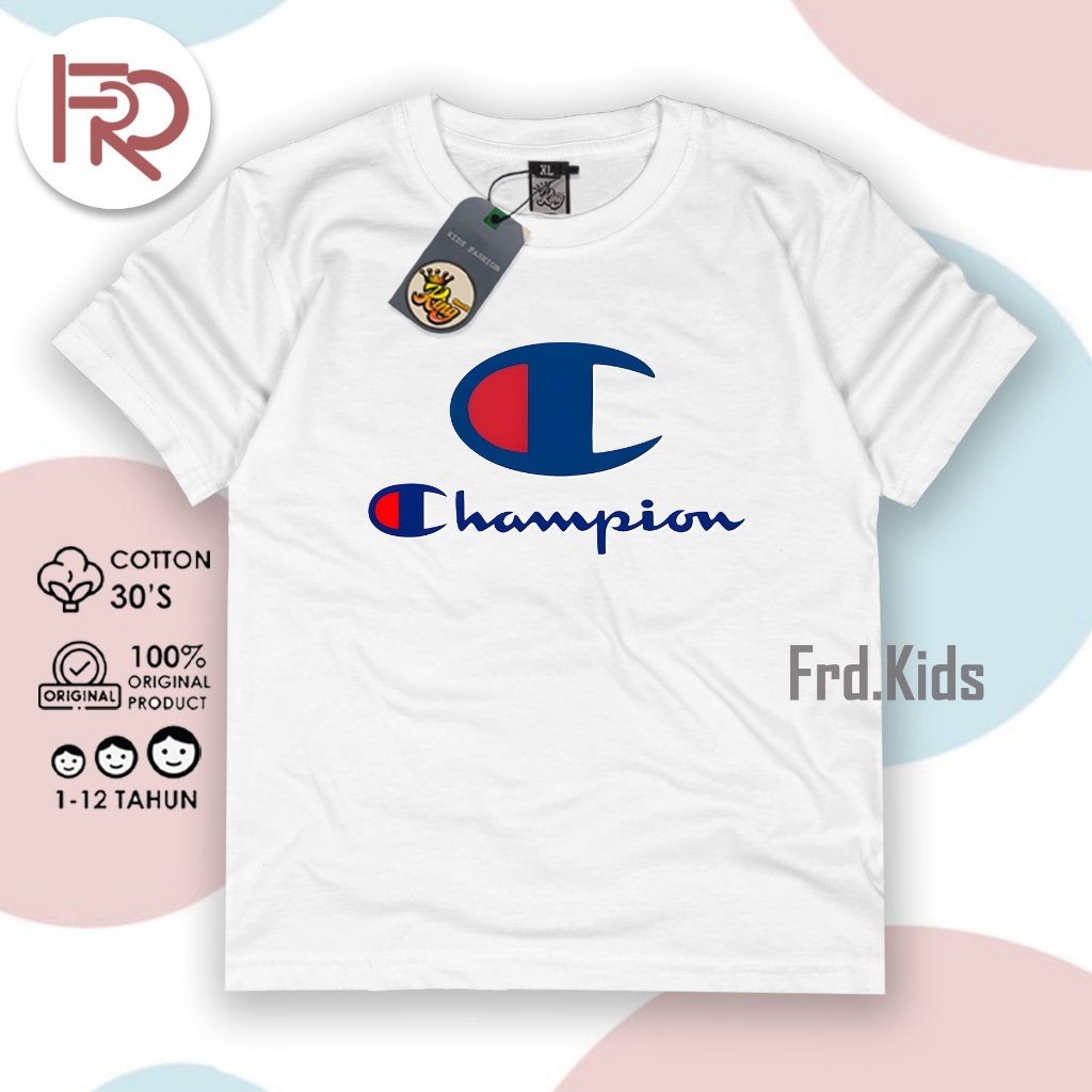 FRD.KIDS - Kaos Anak Laki Laki / Kaos Anak Perempuan / Kaos Branded Anak Katun CD 30s Umur 1-12 Tahu