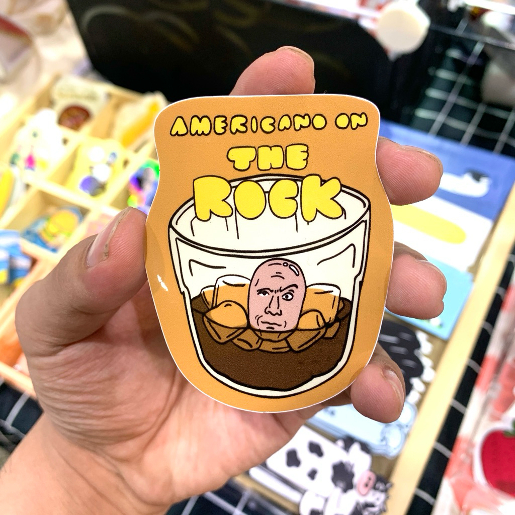 

Sticker Americano On The Rock - Sticker Lucu Tahan Air