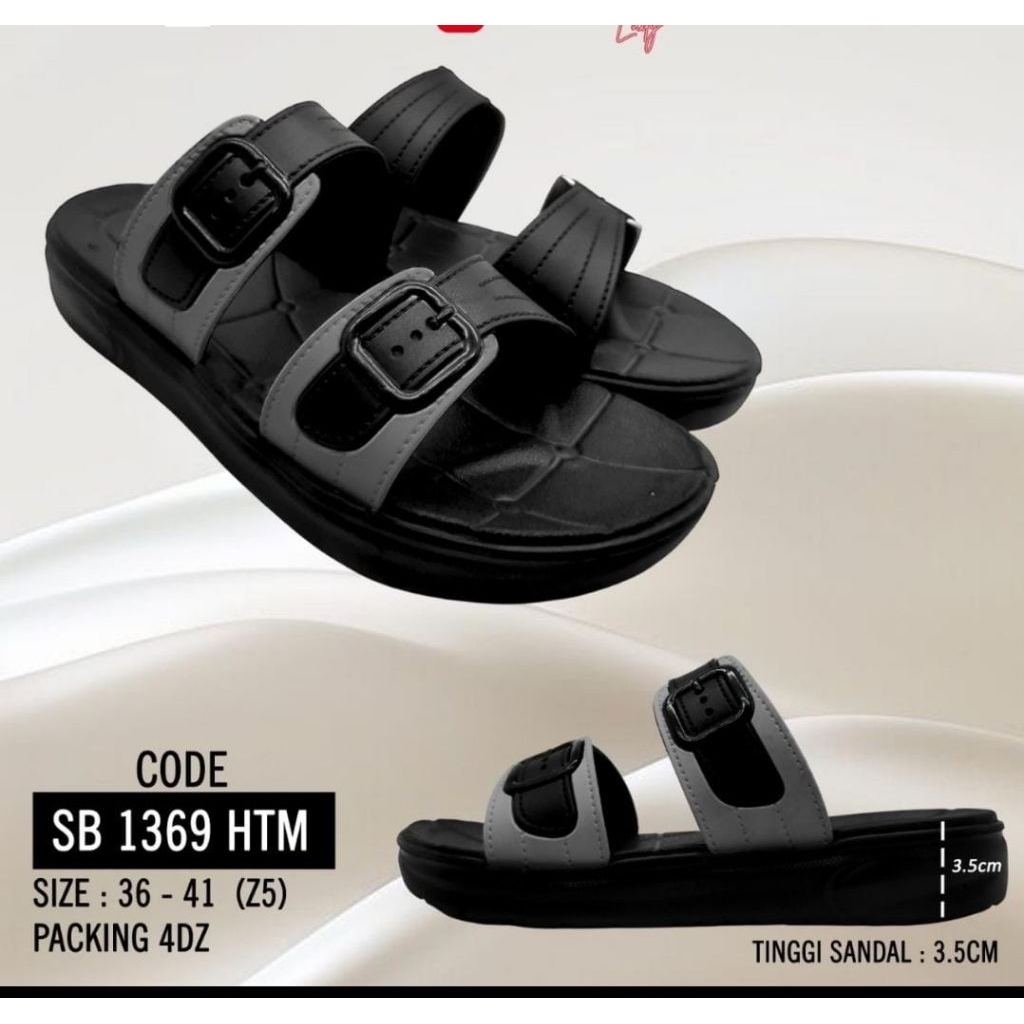 sandal karet wanita wedges subinco